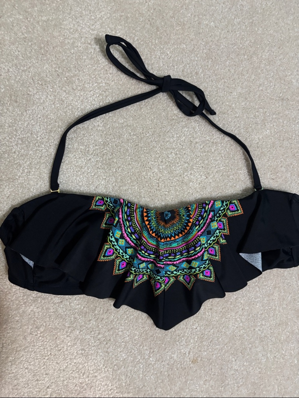 Black halter or strapless Swim Top